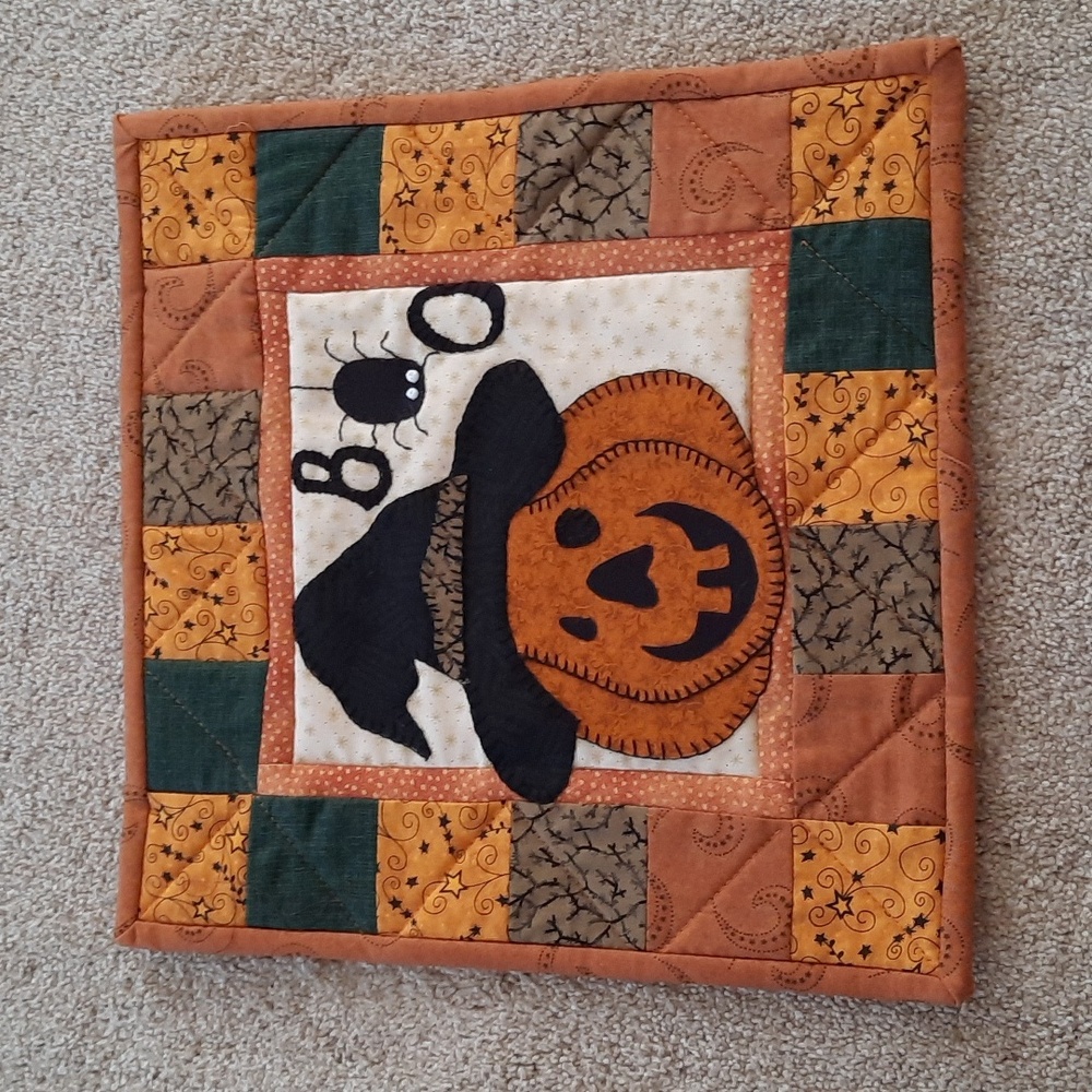 Fall Themed BOO Quilted Piece